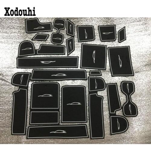 For Honda CRV CR-V 2017 2018 car styling inner Groove Gate Slot Armrest Storage Rubber non-slip mats mat door pad cup 21pcs