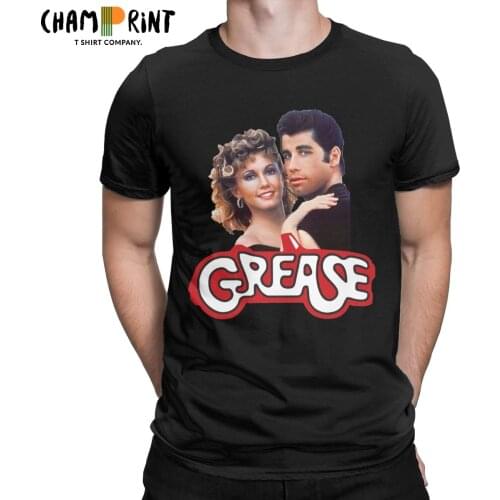 Grease John Travolta Dancing T Shirts Men Pure Cotton Novelty T-Shirt Round Collar Tee Shirt Short Sleeve Clothes Classic