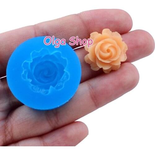 HYL031 19.3mm Flower Silicone Mold Fondant Cake Decoration Candy Resin Clay Earrings Necklace Craft Soap Candle FOOD SAFE