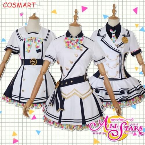 Anime Lovelive!Aqours 2020 Festival ALL STARS Nijigasaki High School Idol Club Team Suit Lovely Dress Cosplay Costume Halloween