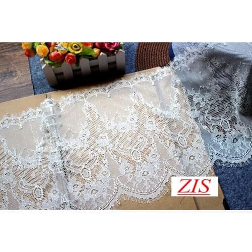 2018 hot Fashion quality300cm*25cm 3pieces=a lot Eyelash lace for women dress DIY Scarf Fabirc two colors