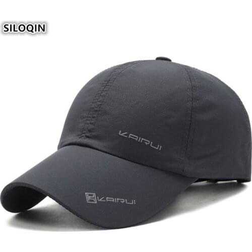 SILOQIN Mens Thin Breathable Hat Adjustable Size Letter Baseball Cap Womens Quick-drying Thin Fashion Tongue Caps Snapback Cap