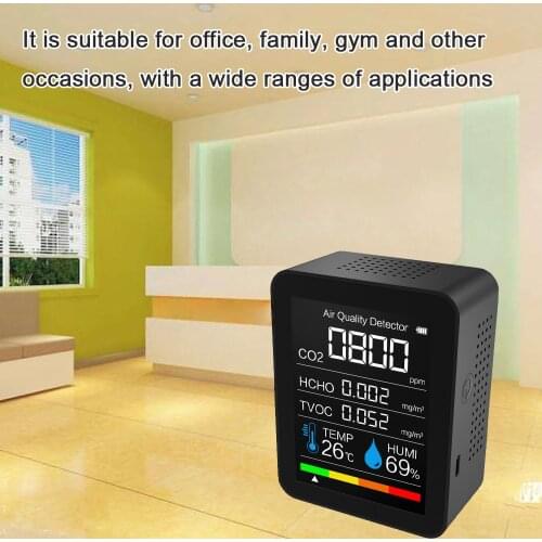 NEW CO2 Carbon Dioxide Detector Air Quality Measuring Device Measuring Intelligent Air Tester Temperature-Humidity-Display Gas