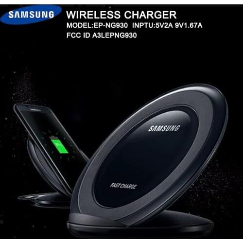 Original Samsung Fast Charging Qi Wireless Charger For Samsung Galaxy S10 S9 S8 Plus S7 Edge Note10 + / iPhone 8 Plus X EP-NG930