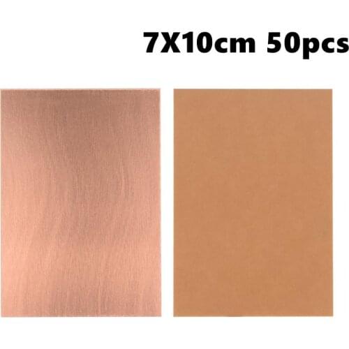 7X10cm Single Sided Copper Clad Laminate PCB Circuit Board Brown 50pcs