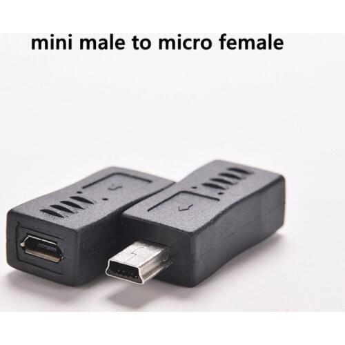 Micro/Mini USB Female to Mini/Micro USB Male Adapter Connector Converter Adaptor for Mobile Phones MP3