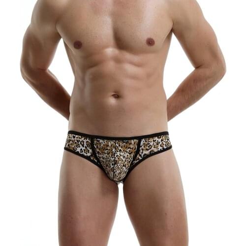 Sexy Mens Briefs Shorts Ice Silk Underwear Thin Transparent Low Rise U Convex Pouch Panties Cueca Calzoncillo M-3XL