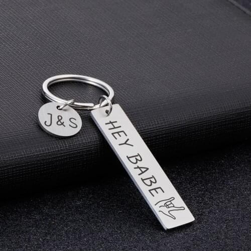Anniversary Gift For Boyfriend Valentine Day Gift Customized Key Chains Couples Keychain Girlfriend Keyring Keychain Product