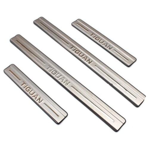 Stainless Steel Door Sill / Scuff Plate / Threshold 4pcs/set For 2008 - 2017 for TIGUAN