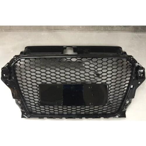Car Front Bumper Grill Center Grille for Audi A3/S3 8V 2014 2015 2016 (Refit for RS3 Style) Car Front Bumper Grille
