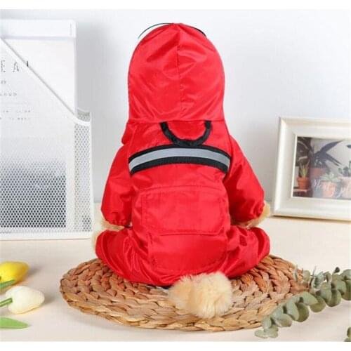 Reflective Tape Dog Raincoat Waterproof Large Pet Coat Pets Clothes Dog Raincoat Teddy Bear Big Dog RainCoat Puppy Raincoat