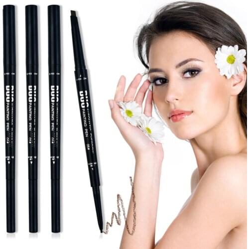 TEAYASON Waterproof Natural Long Lasting Paint Tattoo Eyebrow Black Brown Eyebrow Pencil With Brush Makeup Wholesale