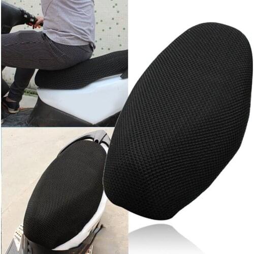 For Scooter Motorbike Moped 1pc 3D Breathable Mesh Net Motorcycle Seat Cushion Cover Mat XL Size Anti-slip Mayitr