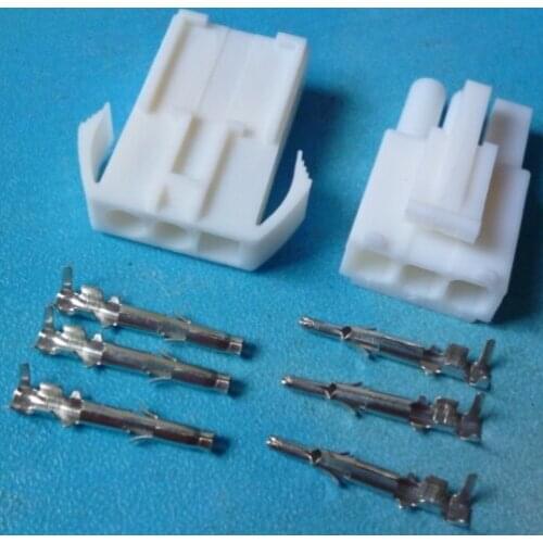 10/50/100sets 3way 3p 3pin Mini type EL4.5 Male Female +copper brass Connector