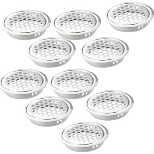 10 Pcs 43mm Diameter Hardware Stainless Steel Round Air Vent Louver