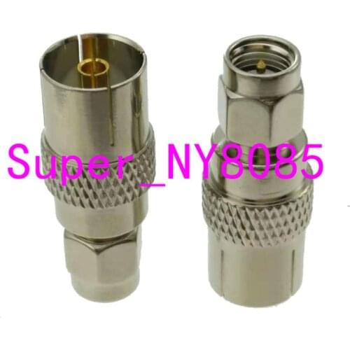 10pcs IEC DVB-T TV PAL female jack to SMA male plug RF adapter connector