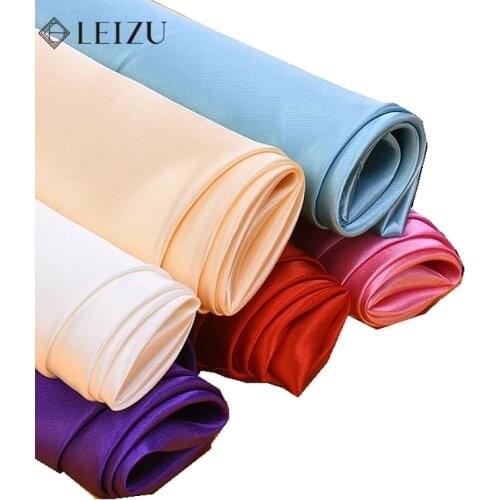 100% Polyester Cheap Satin Fabric By Meters For Sewing Dresses Wedding Party Decoration Home Textile Cloth Accessories T105
