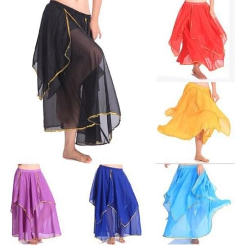 2018 Wholesale new women cheap belly dance skirt chiffon dancing costume for sale