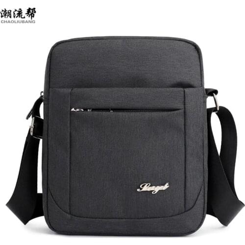 2019 Mens Bag Nylon Shoulder Bag Small Waterproof Diagonal Bag Mens Black Zipper Business Bag Bolsos Mujer Sac A Main Modis