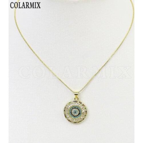 3Pcs Zirconia Eyes Pendant Necklace Fashion Jewelry Pendant necklace Fashion jewelry pendant Necklace 7468