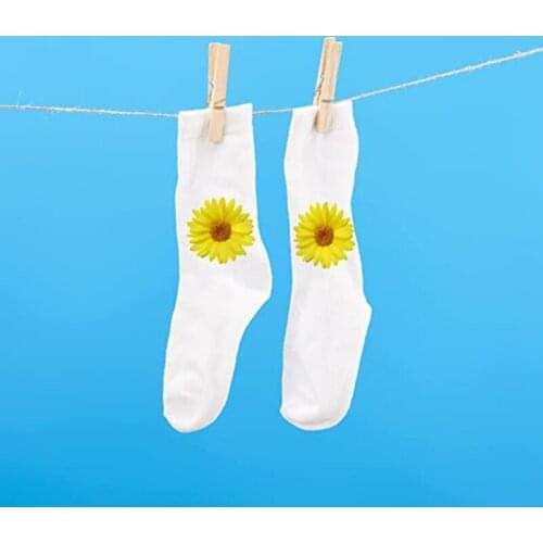 5 Pairs Sublimation Blank Socks Double-sided Print Heat Transfer Tubbe Socks for Teen Adult DIY Personalized Socks