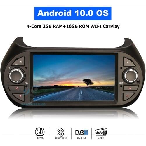 7" Android 10.0 Car Stereo DAB Autoradio for Fiat Fiorino Citroen Nemo Peugeot Bipper Multimedia GPS Navigatore Bluetooth Wifi