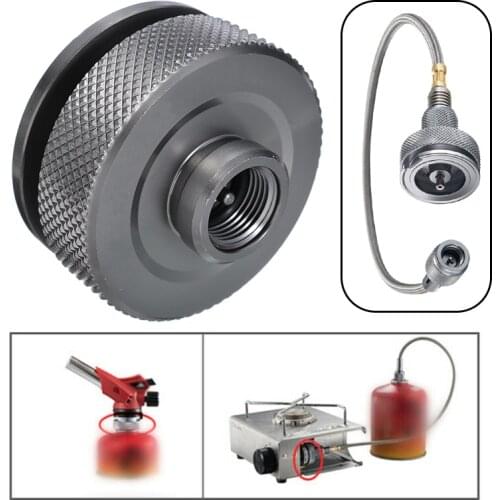 1pc Gas Bottle Adapter Gas Cartridge Camping Stove Nozzle Burner Converter With Automatic Closing Function For Split Type Stove