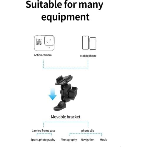 Gopro Accessories Motorcycle Camera Holder for GoPro Camera Bicycle Mount Bike Bracket for GoPro Hero 9 8/7/6/5/4/3+ Action
