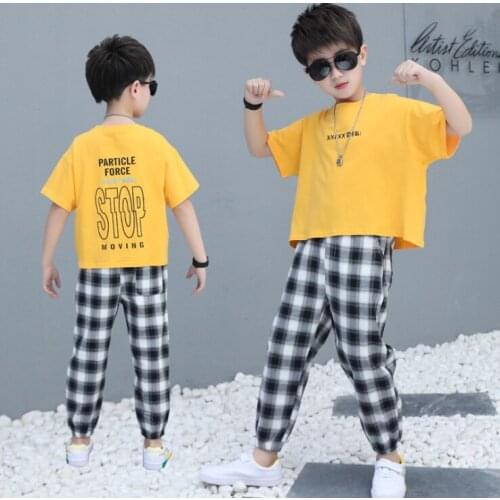 Teenage Children Boys Girls Clothing Set Summer 2020 Cotton T Shirt Pants Outfits Teens Kids Boys Clothes For 6 8 10 12 14 Years