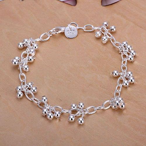 H085 silver plated bracelet, silver plated fashion jewelry Purple Pendant Bracelet /anrajeya ezbanqia