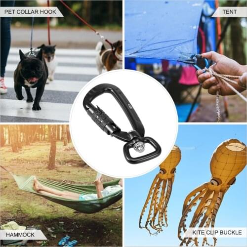 Carabiner Outdoor 360° Rotatable Auto Locking Survival Carabiner Rescue Gear Hook Swivel Carabiner Clip Camping Climb Equipment