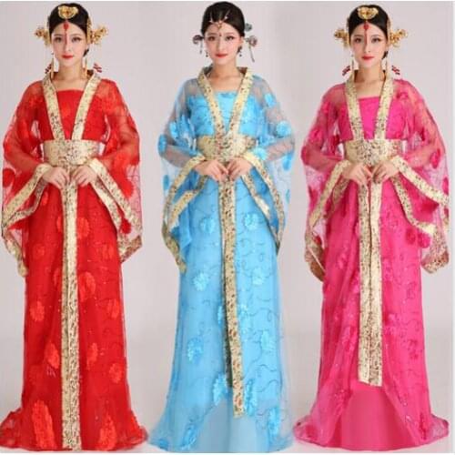 Chinese moon fairy maiden costume clothing Han Tang dynasty princess ancient Royal hanfu female imperial empress cosplay