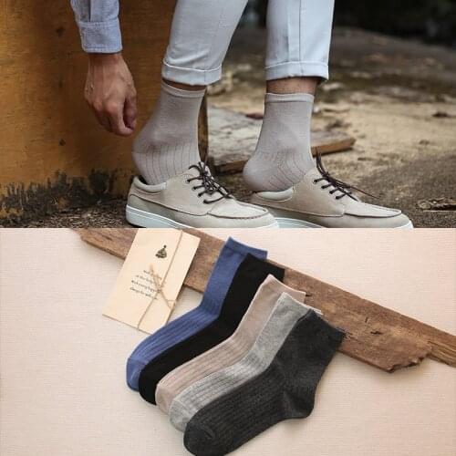 Peonfly Men Solid Color Cotton Classical Businness Casual Socks Summer Autumn Excellent Quality Breathable Male Sock