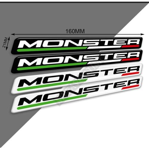 Motorcycle Stickers Tank Pad Protector For Ducati Monster 696 797 821 Stealth 1200 S Fairing Emblem Logo