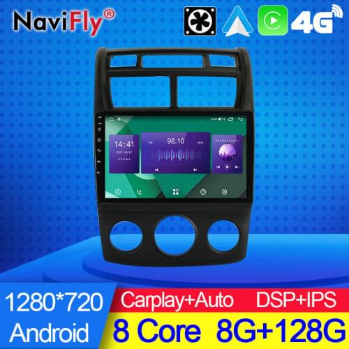 NaviFly 7862C 8Cores 6G 128G 1280*720 Carplay DSP Android 10 All In One Car Intelligent System For Kia Sportage 2 2007 - 2009