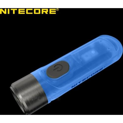 Nitecore TIKI GITD BLUE Glow-in-the-dark Mini Futuristic Keychain Flashlight with Auxiliary UV & High CRI & White Lights