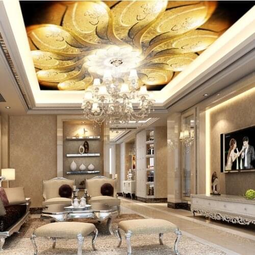 Wholesale European style flower mural 3d wall ceiling mural for living room 3d wall photo mural wall fresco 3d ceiling mural