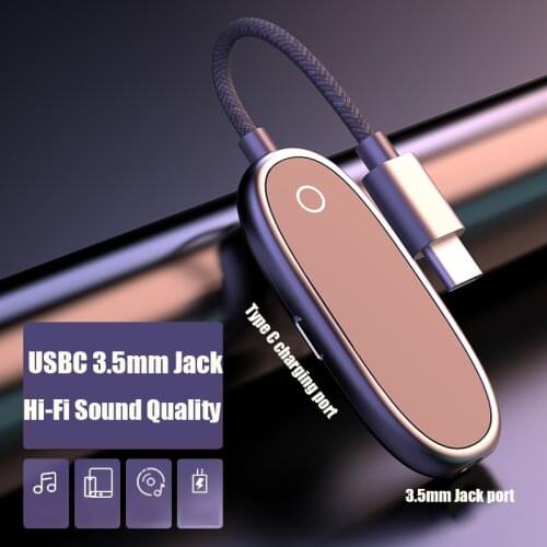 2 in 1 USB Type C to 3.5mm Jack Headphone OTG Adapter for Samsung S20 Ultra Xiaomi Charging Converter USB Type-C Audio Adapter