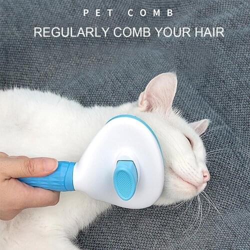 Pet Cats Dogs Hair Removal Combs Brushes Grooming Comb Flea Comb for Dogs Grooming Toll Automatic Hair Brush Trimmer Fur Remover