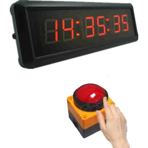 1.5 inch 29cm Button Led Countdown Clock Stopwatch,Line Button Reset,remote Control School Rush Answer Competition Game Timer