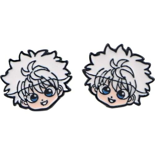 ZF2043 1pair Anime Boy Hunter Shape Ear Stud Earrings For Women Girls Cute Earrings Fashion Accessories Jewelry