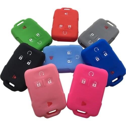 Silica Gel Key Cover for GMC Yukon Sierra Canyon Car Shell Fob for Chevrolet SIERRA 1500 2500HD 3500HD 2016 Silicone Case Holder