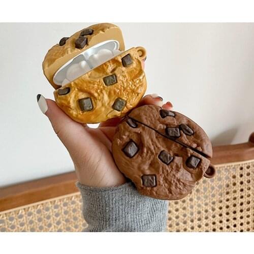 Cute cartoon biscuits Wireless Earphone case for Airpods 1 2 3 Pro box Bluetooth headset Silicone Luxury Earbuds cover