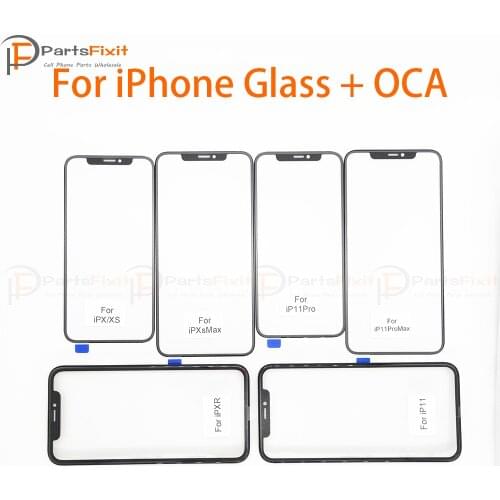 Front Screen Outer Glass Frame Bezel OCA For iPhone 11 / 11pro / 11proMax / X / XS / XR / XS MAX XSM Screen Glass with OCA Frame