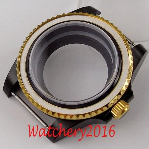 40mm Sapphire glass Rotating bezel 316L stainless steel Watch Case fit NH35 NH36 Miyota 8215 ETA 2836 movement