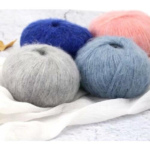 South African Young Mohair Wool Handmade Diy Woven Cotton Scarf Slippers Woven Rope Wool Ball DIY