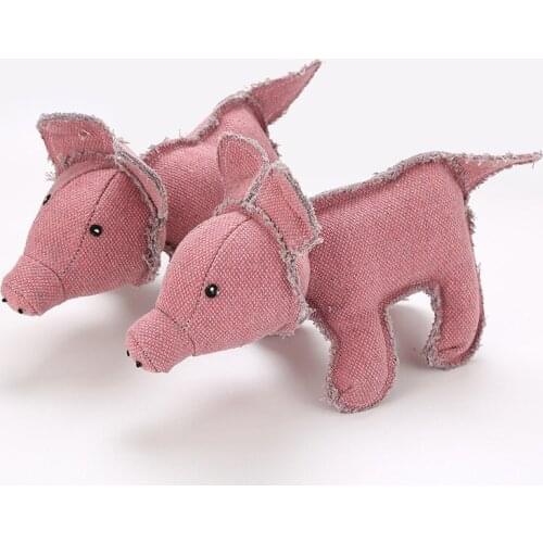 1pcs Pet Toys for Dog Chewing Toy Chew Bone Slipper Squeaky Ball Dog Toys Pet Soft Fill Cotton Red Pig Shape Teeth Grinding