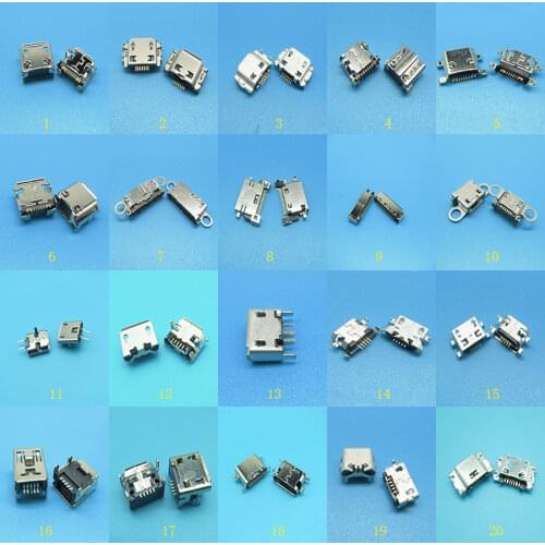 20model 20pcs for samsung j100 Huawei 4A P8 C8817 lenovo A670 S650 S720 and so on micro usb connector socket charging port