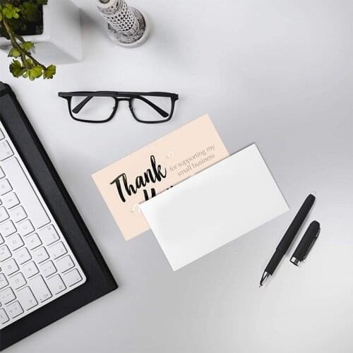 50 Pieces Thank You for Supporting My Small Business Cards Customer Thank You for your order Card Greeting Cardstock for party