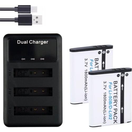 Li-50B battery li50b D-LI92 Li-ion camera Battery for Olympus li 50b batttery for Pentax XZ-1 SP-800UZ SZ-30 d li 92
